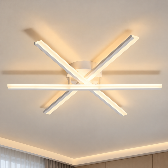 LED lustr s dálkovým ovládáním ZOE, 40W, Studené/Teplé/Neutrální světlo, Stmívatelné, Bílá