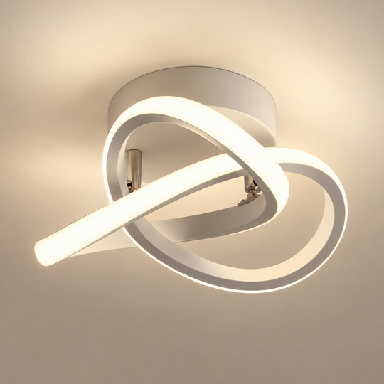 LED lustr VERTEX Flow 24W, Průměr 25cm, Studené/Teplé/Neutrální světlo, Bílá