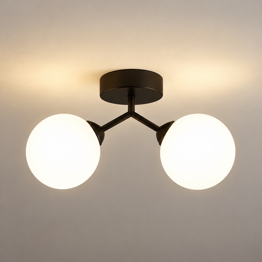 Křišťálový lustr ORBS, 31cm, 2xG9, Globes, Black