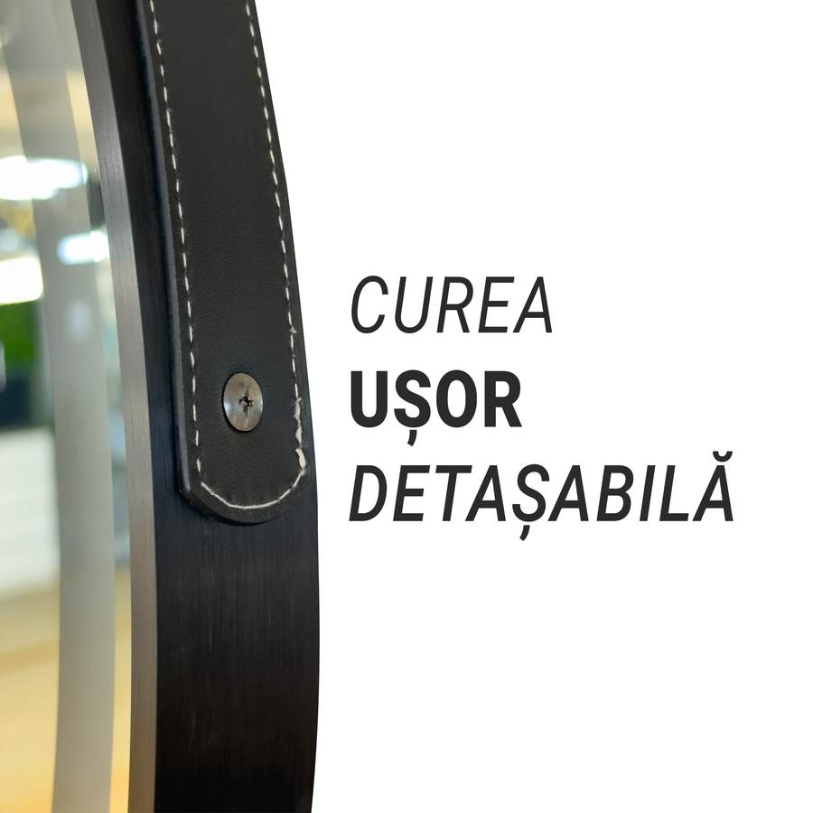 Mirror LED ROUND 60 cm Celesti Majesti Noir EVEA EVEA Motionglow Marcello System Postižení & Daim teploměr