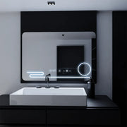 Zrcadlo LED obdélníkový 100x60cm harmonií pohybový pohyb Marcello Desiclatic Clock Defrosting System