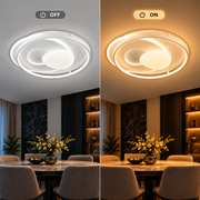 ASTERA LED lustr s dálkovým ovládáním, Oválný tvar, 85W, Studené/Teplé/Neutrální světlo, Stmívatelné, Bílá