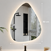 Organické LED zrcadlo 60x80cm, studené světlo, Demister System, Stmívatelné