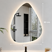 Organické LED zrcadlo 40x60cm, studené světlo, Demister System, Stmívatelné