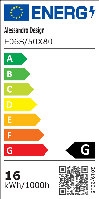 LED oválné zrcadlo 50X80cm, Velara Touch, Demister System, Stmívatelné, Studené světlo 6000K