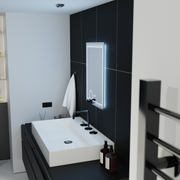 Obdélníkové LED zrcadlo, 60x80cm, CANTO Touch, Demister System, Stmívatelná zrcátka Korman E Výchozí název Alessandro Design