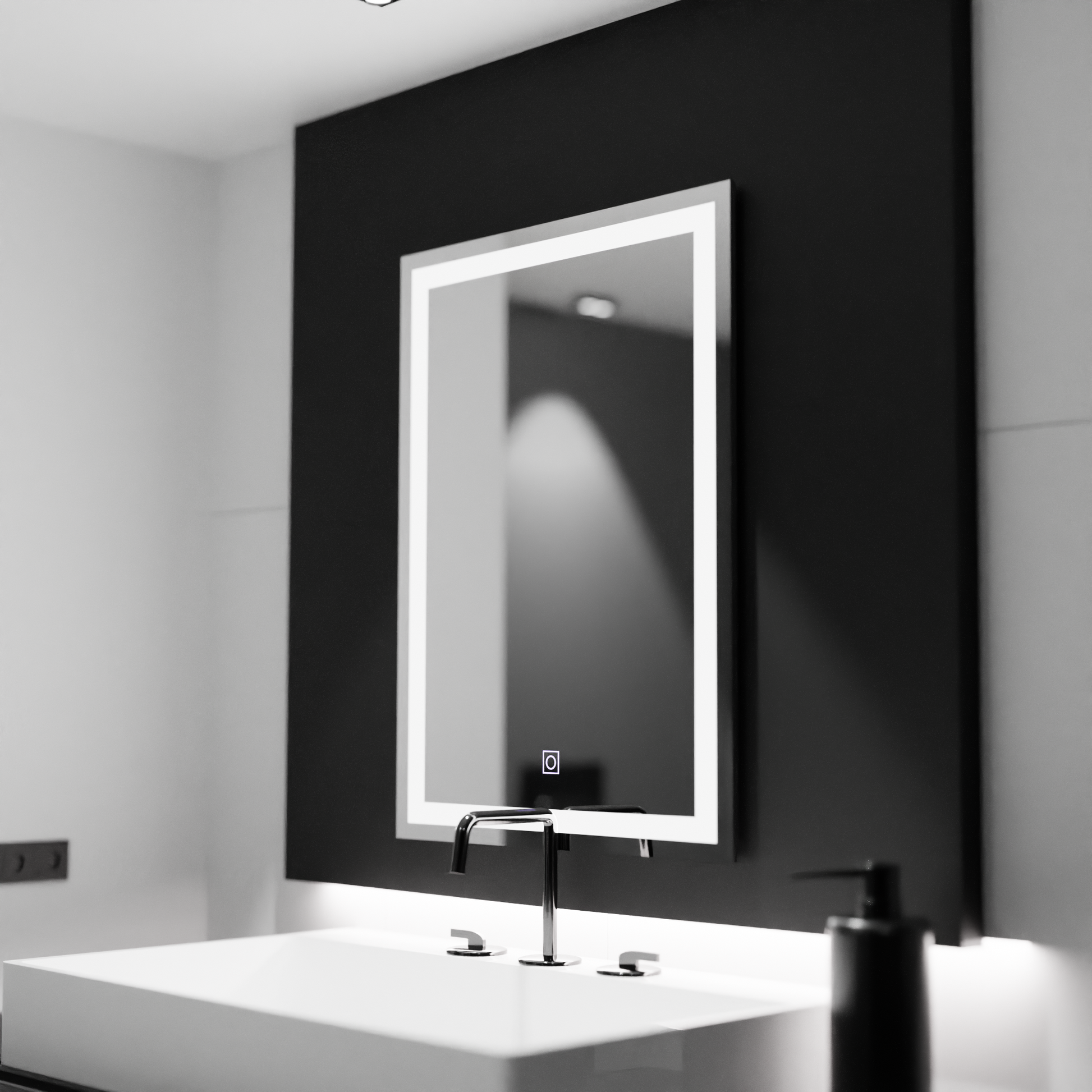 Obdélníkové LED zrcadlo, 60x80cm, RÁM Základní dotyková zrcadla Korman C Výchozí název Alessandro Design