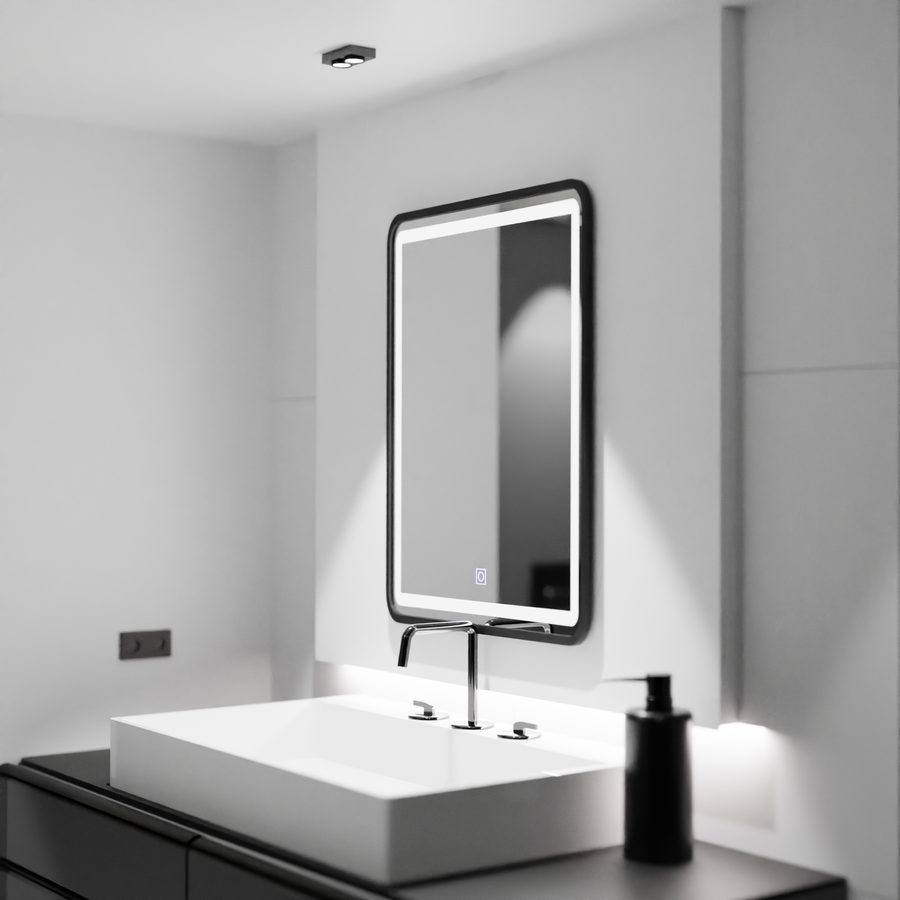Obdélníkové LED zrcadlo, 60x80cm, odstín Základní dotyková zrcadla Korman C Výchozí název Alessandro Design