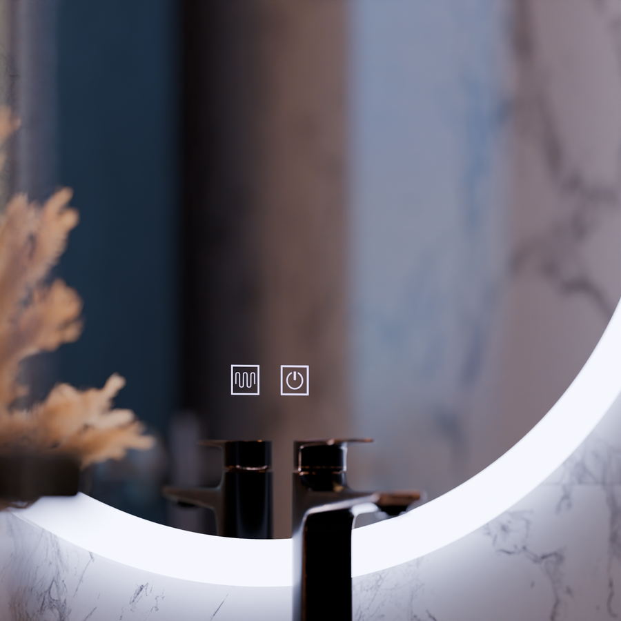 LED kulaté zrcadlo, 50 cm, Noxia Touch, Demister System, stmívatelná zrcátka Korman E Výchozí název Alessandro Design