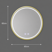 Kulaté LED zrcadlo, 60cm, Glanz Touch, Demister System, Stmívatelné