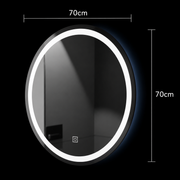 Kulaté LED zrcadlo, 70 cm, Basic Touch