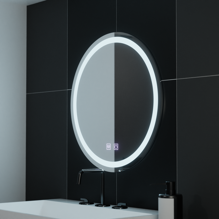 LED kulaté zrcadlo, 70 cm, dotykové světlo, Demister System, stmívatelná zrcátka Korman E Výchozí název Alessandro Design