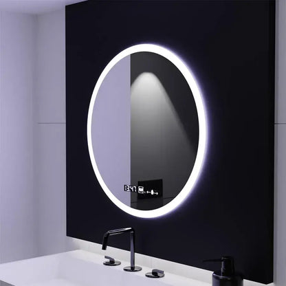 LED kulaté zrcadlo 60cm Giulia Sensor MotionGlow Marcello Systém odmlžování Hodiny a teploměr Dimabila Zrcátka Marcello Výchozí název Alessandro Design
