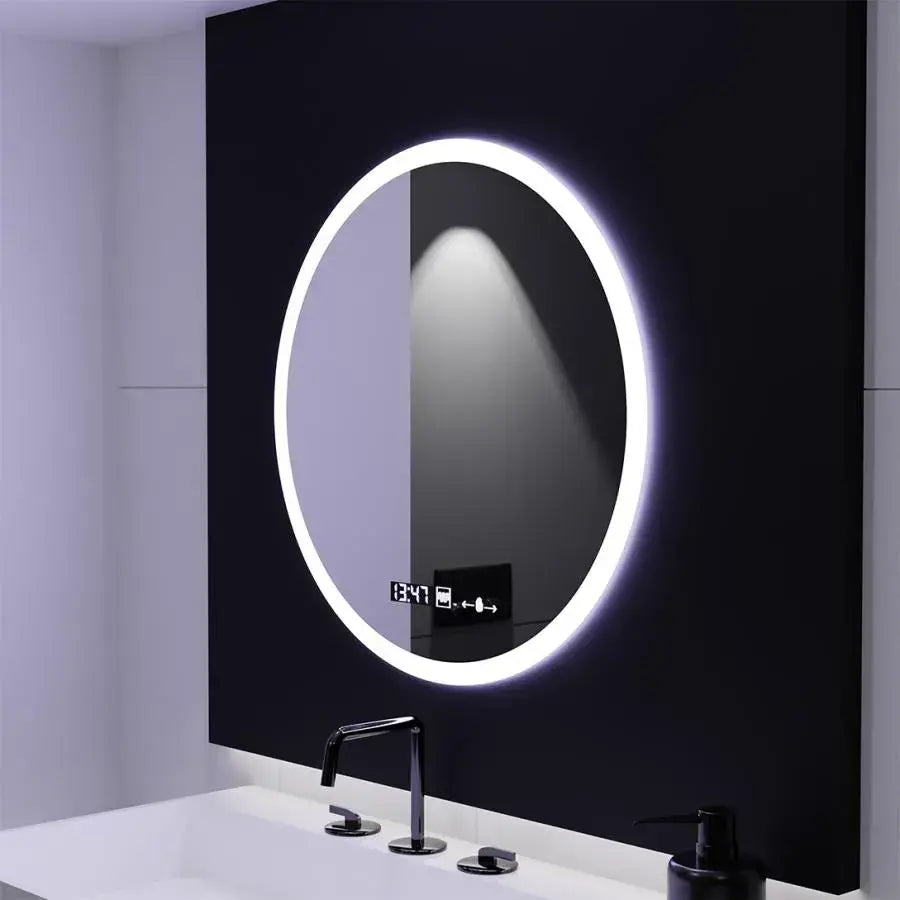 LED kulaté zrcadlo 60cm Giulia Sensor MotionGlow Marcello Systém odmlžování Hodiny a teploměr Dimabila Zrcátka Marcello Výchozí název Alessandro Design