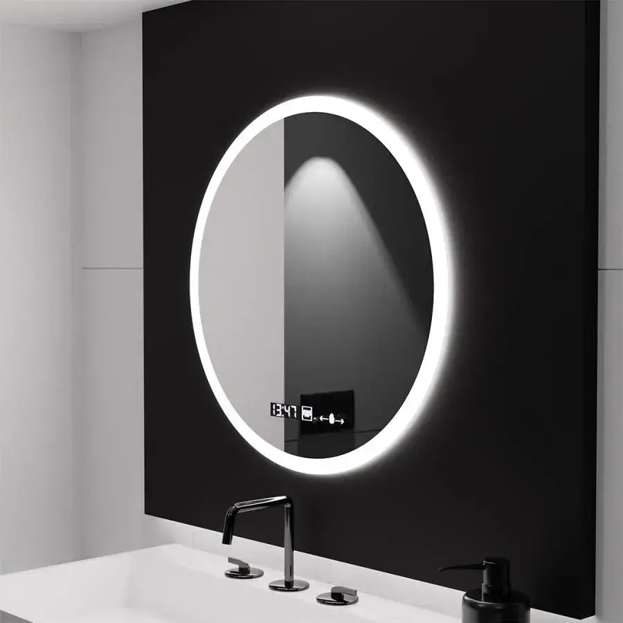 LED kulaté zrcadlo 60cm Giulia Sensor MotionGlow Marcello Systém odmlžování Hodiny a teploměr Dimabila Zrcátka Marcello Výchozí název Alessandro Design