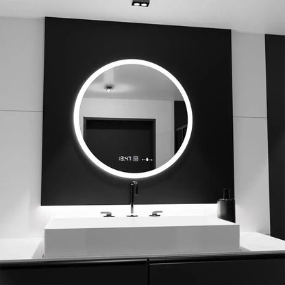 LED kulaté zrcadlo 60cm Giulia Sensor MotionGlow Marcello Systém odmlžování Hodiny a teploměr Dimabila Zrcátka Marcello Výchozí název Alessandro Design