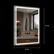 Giga LED zrcadlo, 80x60cm, Silver, Touch, 6000K light