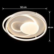 ASTERA LED lustr s dálkovým ovládáním, Oválný tvar, 85W, Studené/Teplé/Neutrální světlo, Stmívatelné, Bílá