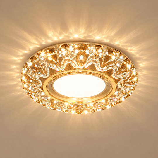 ORBITA LED Spot, 5W, kulaté, studené/teplé světlo, starožitný bronz, pryskyřice a sklo