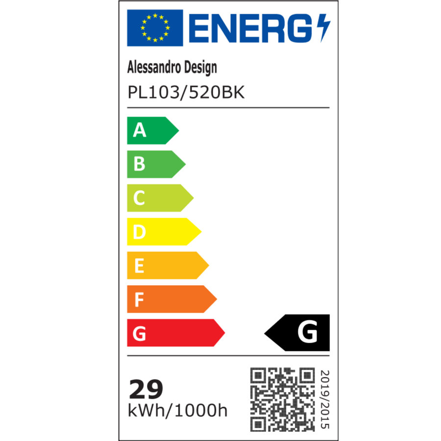 LED stropní svítidlo s dálkovým ovládáním, PL103/520BK, 29W, průměr 49 cm, teplé/studené/neutrální světlo, černá