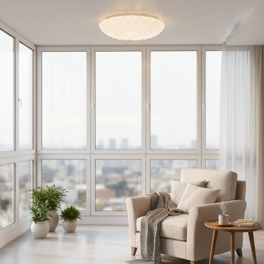 LED stropní svítidlo 23 cm, 22W, 3000K / 4000K / 6000K, bílé, kovové a akrylové LED stropní svítidlo Výchozí název Alessandro Design