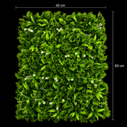 Panou de Gard Viu Artificial Frunze de Piersic Mix, 40 x 60 cm, Verde
