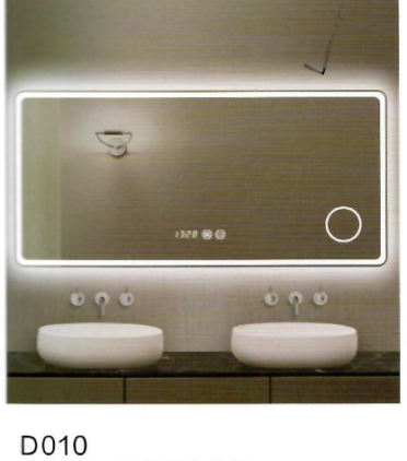 Zrcadlo LED obdélníkový 90x60cm Bellezza riflesso puro Motionglow Marcello Desical Clock Defrock System