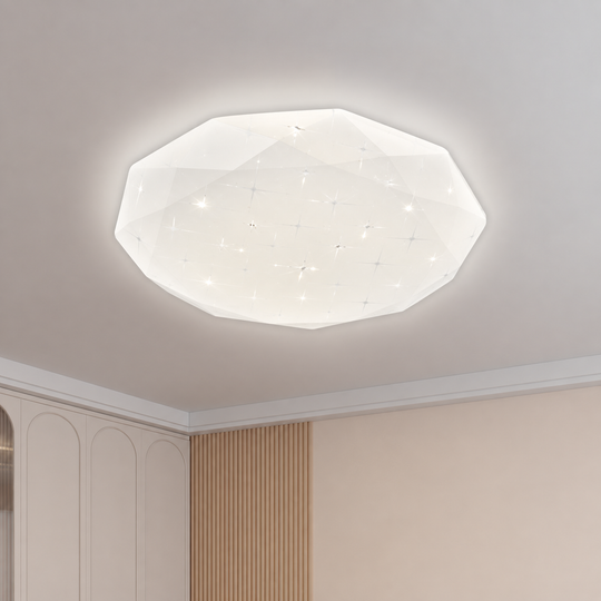 Hexagon LED stropní svítidlo 33 cm, 27W, 3000K / 4000K / 6000K, bílá, kov a akryl