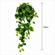 Umělá závěsná rostlina Epipremnum, výška 100 cm, zelená