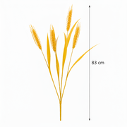 Umělá rostlinná okrasná tráva, 83 cm, se 4 dráty, pšeničné koření, žlutá, bez květináče