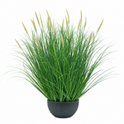Umělá rostlina, okrasná tráva v květináči, 70 cm, s 25 kořením, zelená a růžová