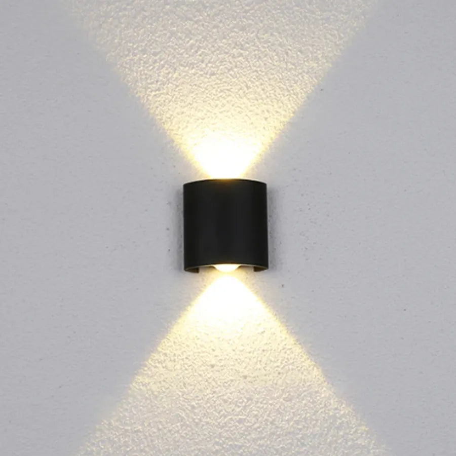 Fantazie aplikují exteriér a interiérový LED, 2 zdroje x 1W, IP65, kovový, černý, 3000k
