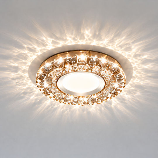 ORBITA LED Spot, 5W, kulaté, studené/teplé světlo, starožitný bronz, pryskyřice a sklo