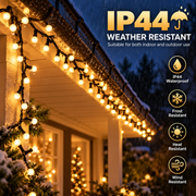 Lineární vánoční typ instalace Mini koule, teplé světlo, 1000 cm, 300 LED, IP44