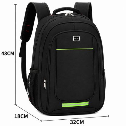 Rucsac Travel Business BAKU, 48x32x18 cm, Oxford, Negru si Verde