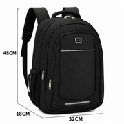 Rucsac Travel Business BAKU, 48x32x18 cm, Oxford, Negru si alb