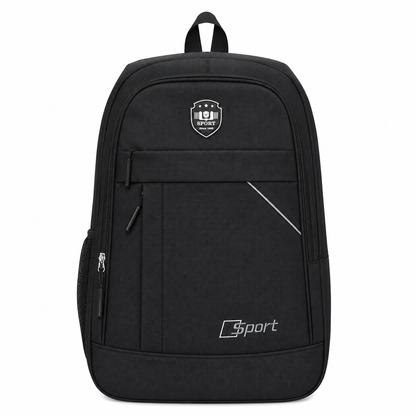 Rucsac Travel Business QABALA, 48x32x15 cm, Oxford, Negru si Alb