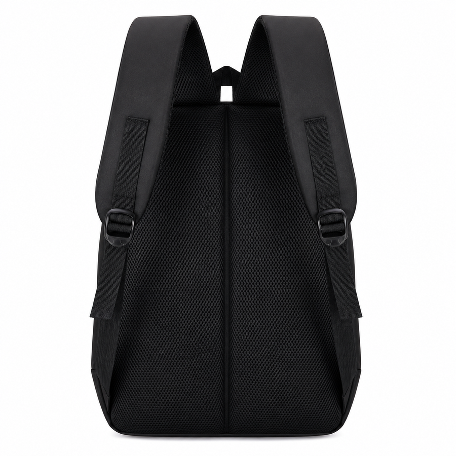 Rucsac Travel Business QABALA, 48x32x15 cm, Oxford, Negru si Alb
