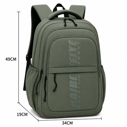 Rucsac de Scoala ANDIJAN, 49x34x19 cm, Oxford, Verde