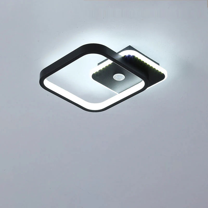 LED lustr s pohybovým senzorem PS510BK, 16W, studené/teplé/neutrální světlo 3000K/4000K/6000K, kov a akryl