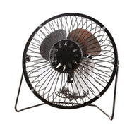Mini ventilátor s USB kabelem, kovovým, černým