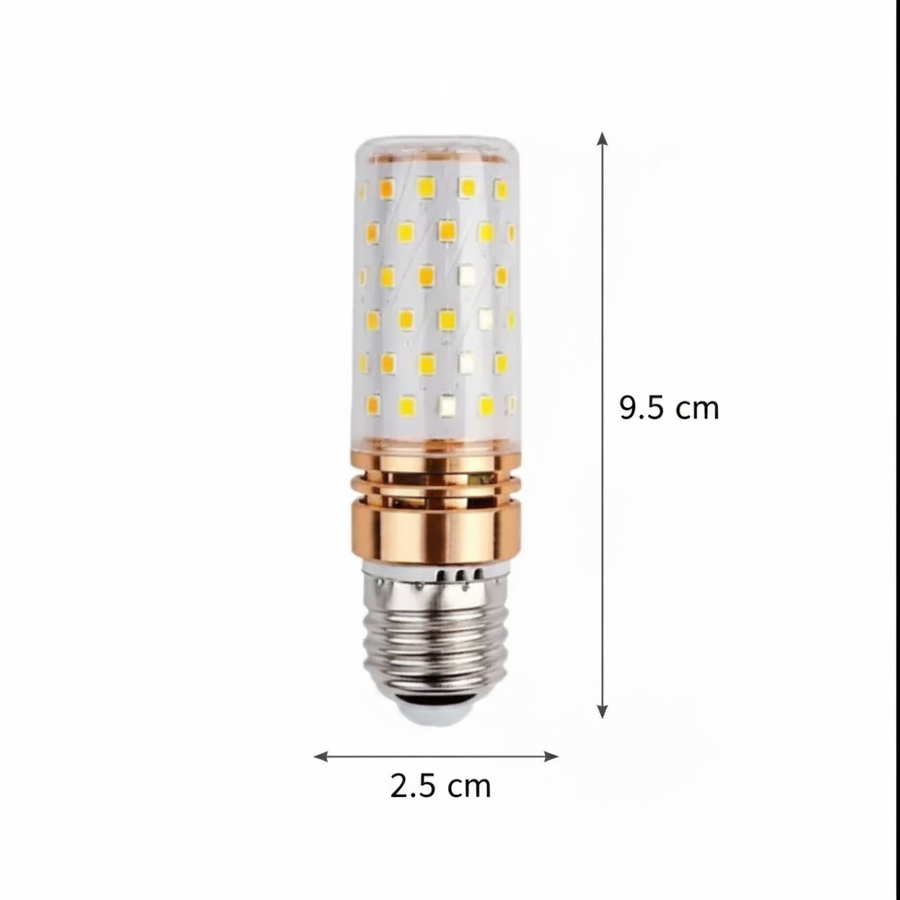 E27 LED žárovka, 16W, Cool Light, 6000K, zlatá
