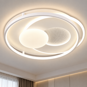 LED lustr s dálkovým ovládáním ISTARAVSHAN, Kulatý tvar, 86W, Studené/Teplé/Neutrální světlo, Stmívatelné, Bílá