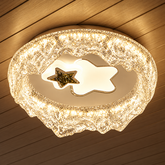Petito LED lustr, 21W, průměr 18cm, teplé/neutrální/studené světlo, bílá, kov a akryl