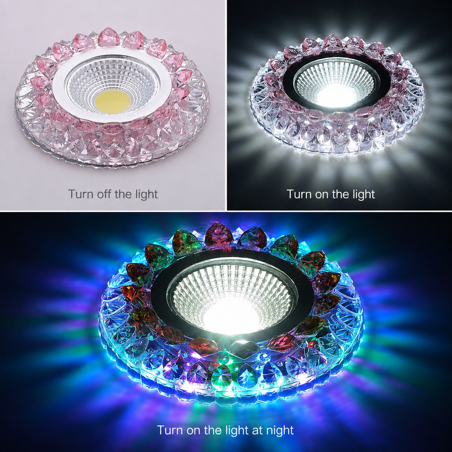 LED bodová, 4W, RGB + studené světlo