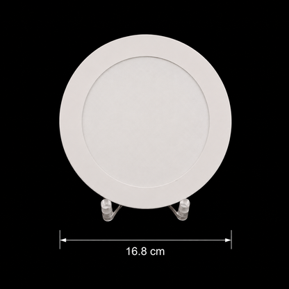 Spot LED AKTOBE, Ø16.8cm, 12W, Rotund, Lumina Rece, Alb, Metal si Acrilic
