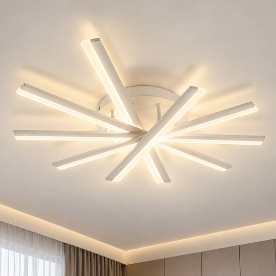 LED lustr s dálkovým ovládáním ZOE, 67W, Studené/Teplé/Neutrální světlo, Stmívatelné, Bílá