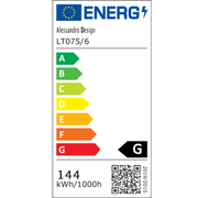 LED lustr s dálkovým ovládáním a krystalem NOVA ROTONDA RGB 144W, 6 kruhů, Studené/Teplé/Neutrální světlo, Stmívatelné, Lesklý chrom