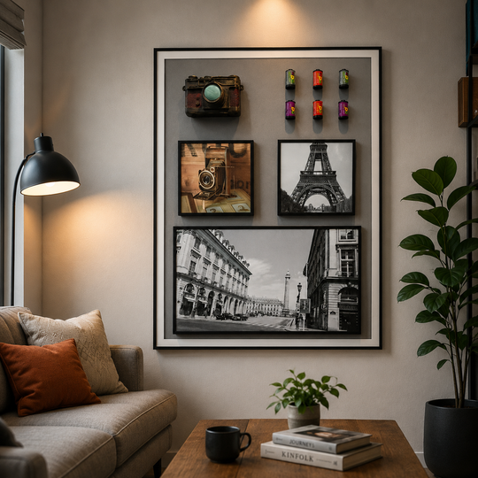 Dekorativní obraz Vzpomínky na film, 60 x 80 cm, hliníková slitina a MDF