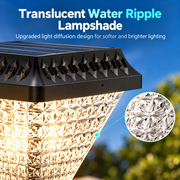 LED solární lampa pro venkovní sloup SOLEO, 8W, teplé/studené/neutrální světlo + RGB, čtvercový tvar, hliník, černá, stmívatelné